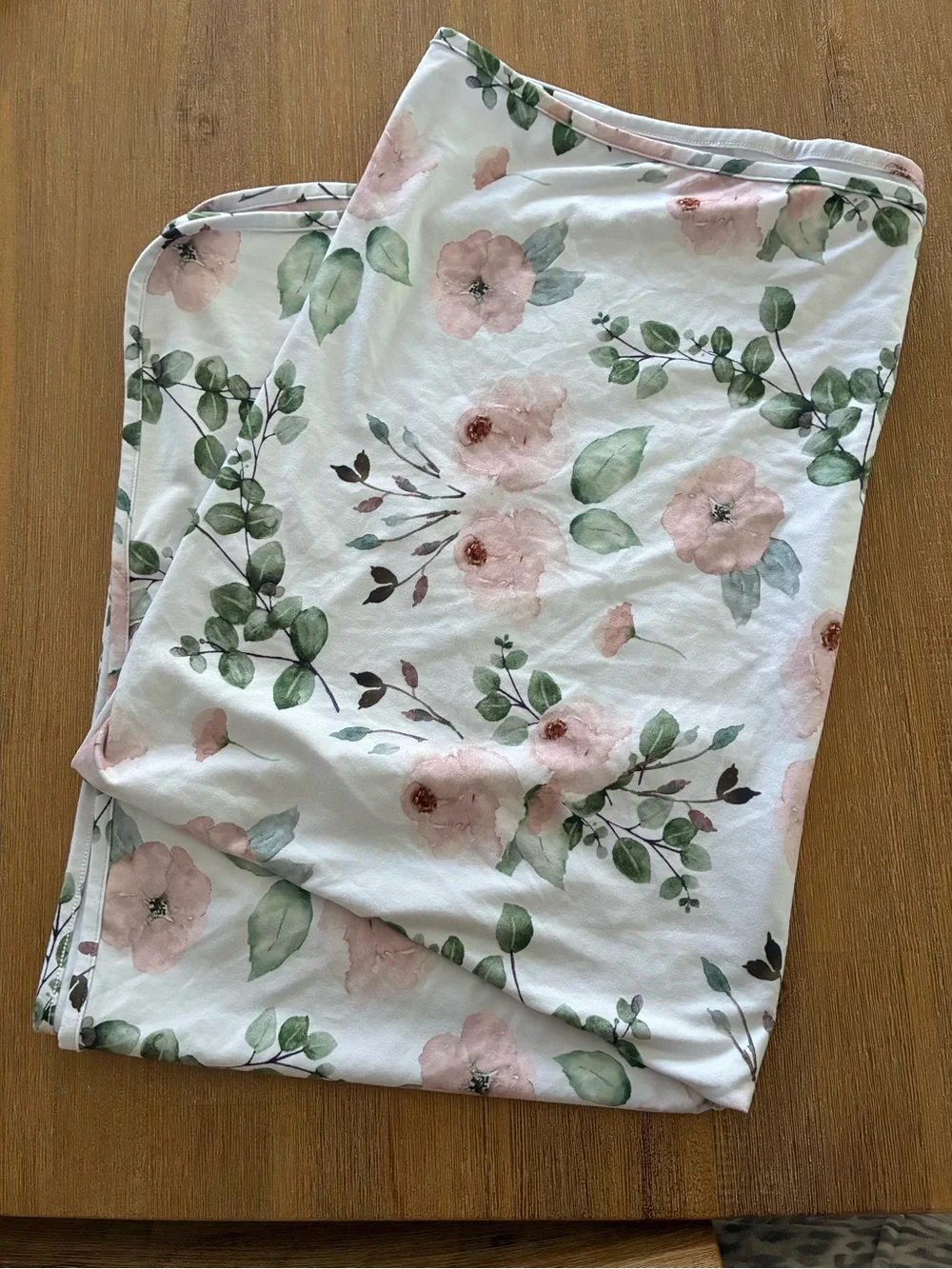 Caden Lane White Floral Ruffle Footed One-Piece with Headband